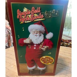 Vintage 90s Jingle Bell Rock Animated Santa Dancing Music 1st Edition Christmas